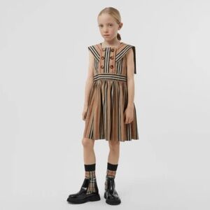 Burberry Orlie Icon striped cotton dress